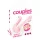 Couples Choice - vibrador casal 2 motores - silicone rosa