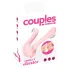 Couples Choice - vibrador casal 2 motores - silicone rosa