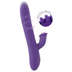   Smile Pearl - vibrador com pérolas e movimento de empurrar - silicone roxo