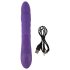 Smile Pearl - vibrador empurrador roxo com pérolas