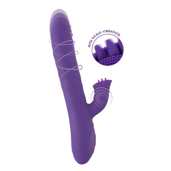 Smile Pearl - vibrador empurrador roxo com pérolas