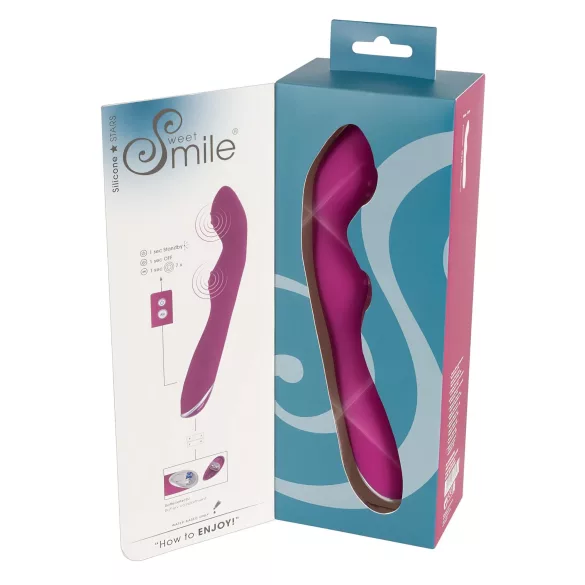 SMILE - vibrador ponto A e G flexível - silicone rosa