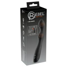   Rebel P-Spot - vibrador próstata com 2 motores - silicone preto