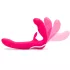 Happyrabbit - vibrador strapless com cinta dupla - silicone rosa