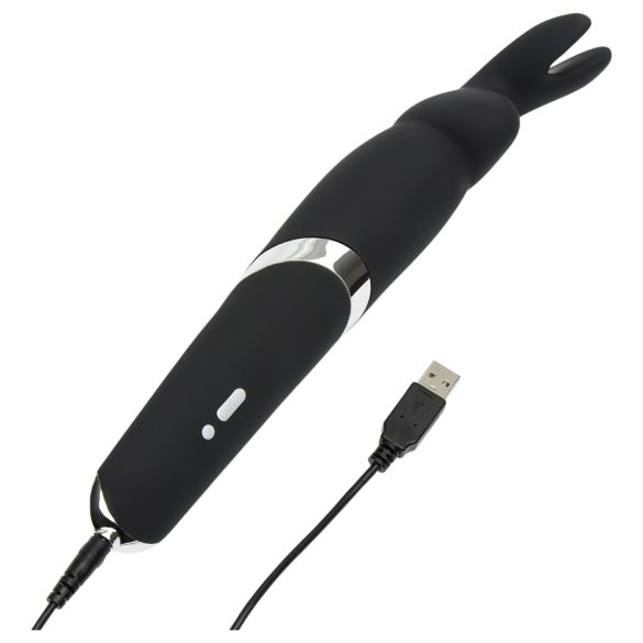Happyrabbit - vibrador massageador recarregável tipo varinha - preto