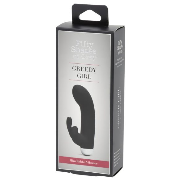 Fifty Shades of Grey - vibrador rabbit com estimulador clitóris - silicone preto