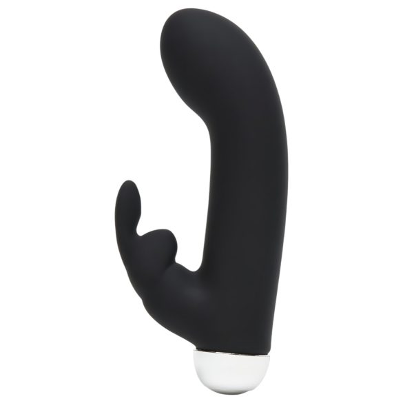 Fifty Shades of Grey - vibrador rabbit com estimulador clitóris - silicone preto