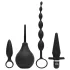 Fifty Shades of Grey - kit anal 4 em 1 - silicone preto
