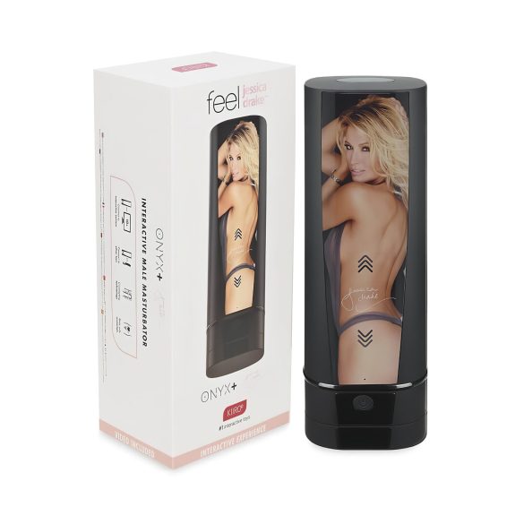 Kiiroo Onyx+ Jessica Drake - masturbador masculino interativo - preto