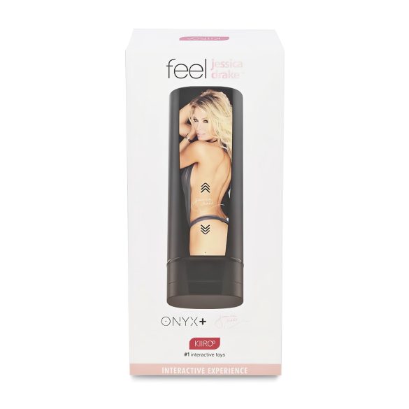 Kiiroo Onyx+ Jessica Drake - masturbador masculino interativo - preto
