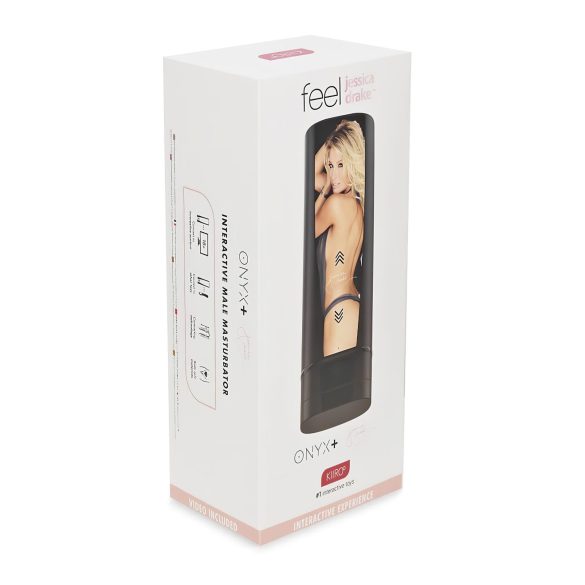 Kiiroo Onyx+ Jessica Drake - masturbador masculino interativo - preto