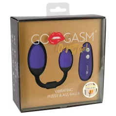 GoGasm Pussy & Ass - ovo vibratório duplo - roxo e preto