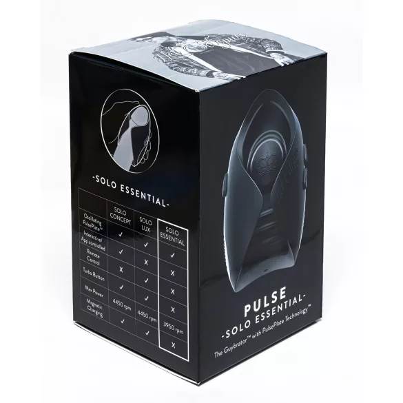 Hot Octopuss Pulse Solo Essential - masturbador masculino recarregável - preto