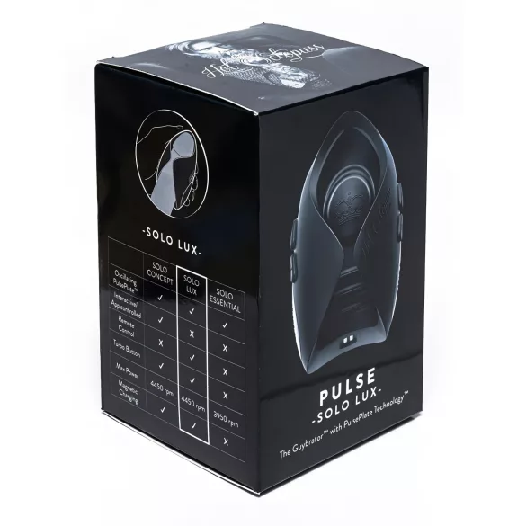 Hot Octopuss Pulse Solo Lux - masturbador masculino vibratório - silicone preto