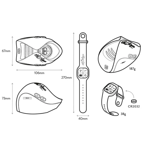 Hot Octopuss Pulse Solo Lux - masturbador masculino vibratório - silicone preto