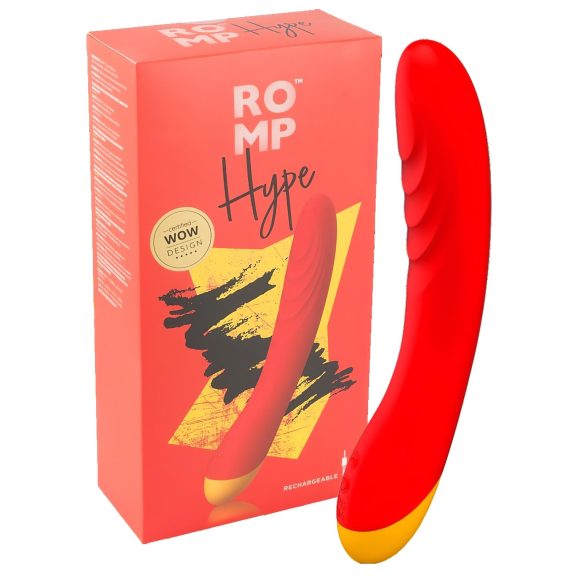ROMP Hype - vibrador ponto G à prova d'água - silicone laranja