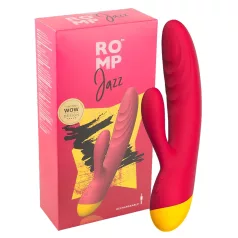  ROMP Jazz - vibrador ponto G com estimulador clitoriano à prova d'água - rosa
