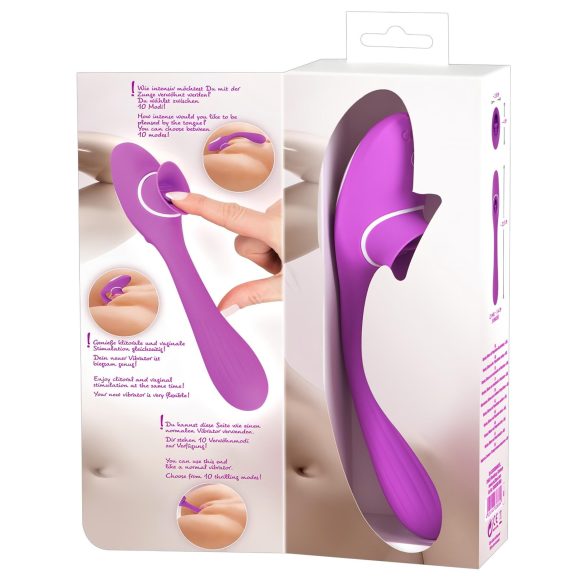 You2Toys - vibrador 2 em 1 recarregável - roxo