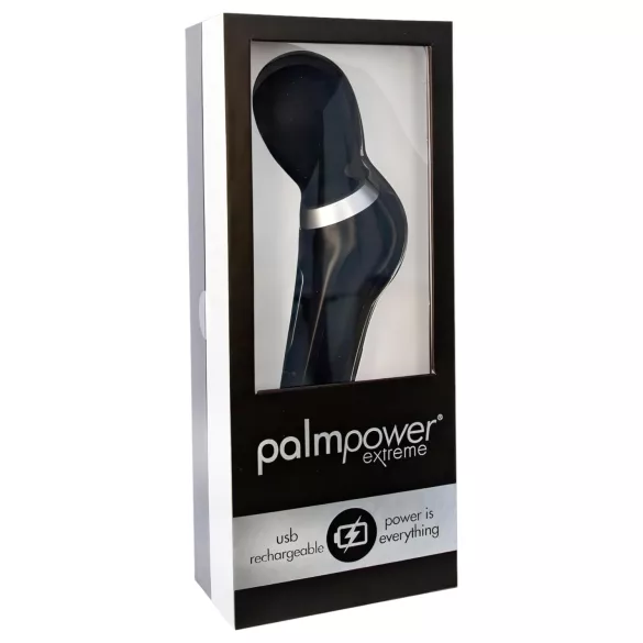 PalmPower Extreme Wand - vibrador massageador recarregável - preto