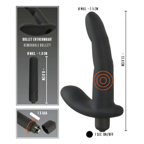 Rebel Naughty Finger - vibrador próstata - silicone preto