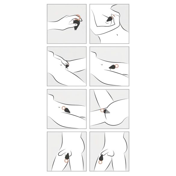 Belou - vibrador clitóris recarregável à prova d'água - preto