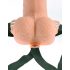 Fetish Strap-On 6 - cintaralho oco com vibração - vibrador realista cor natural