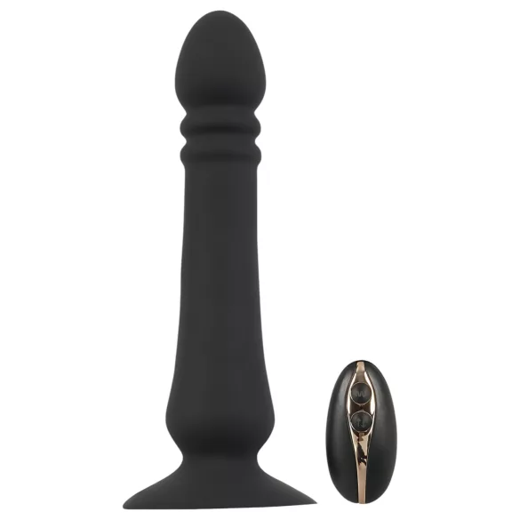 Black Velvets - vibrador anal com pulsação recarregável - silicone preto