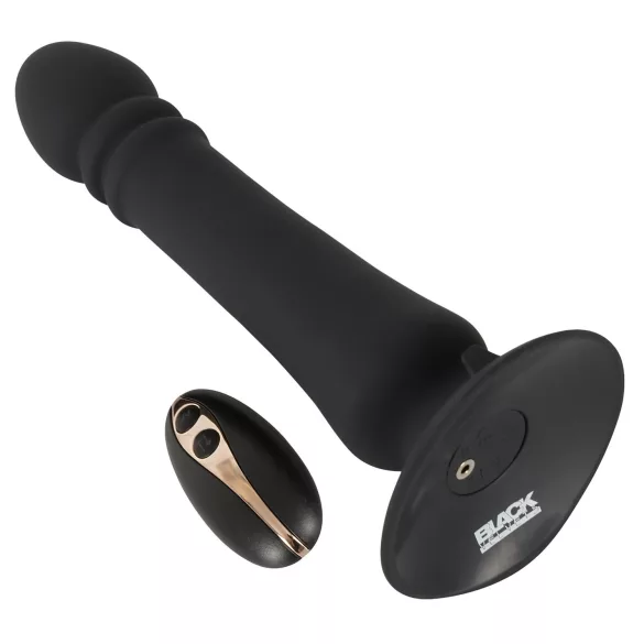 Black Velvets - vibrador anal com pulsação recarregável - silicone preto