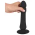 Black Velvets - vibrador anal com pulsação recarregável - silicone preto