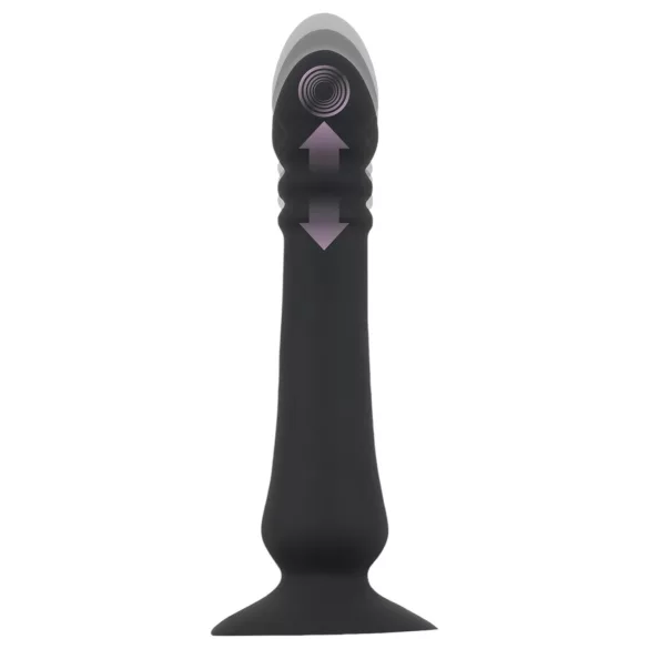 Black Velvets - vibrador anal com pulsação recarregável - silicone preto