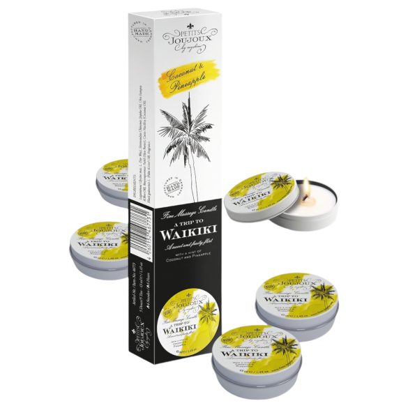 Petits Joujoux - vela de massagem - coco abacaxi - kit 5x43ml