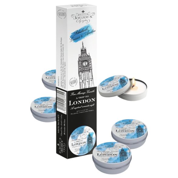 Petits Joujoux - vela de massagem - ruibarbo e âmbar - kit 5x43ml