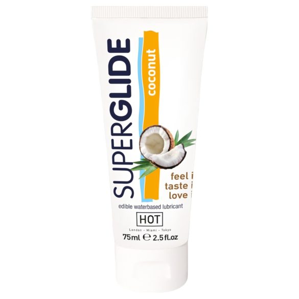 HOT Superglide - lubrificante comestível sabor coco - 75ml