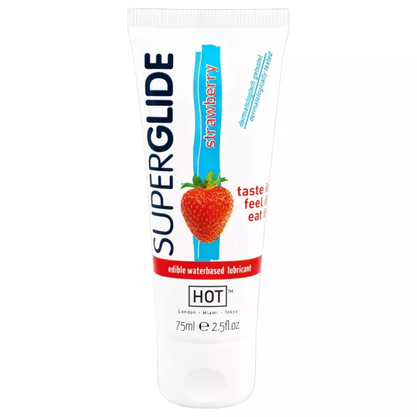 HOT Superglide - lubrificante comestível morango - 75ml