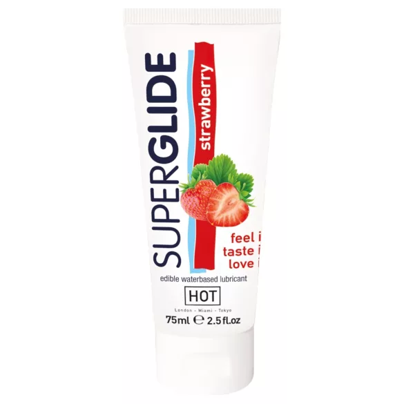 HOT Superglide - lubrificante comestível morango - 75ml
