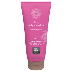   Shiatsu 2em1 - gel de massagem e lubrificante - framboesa (200ml)