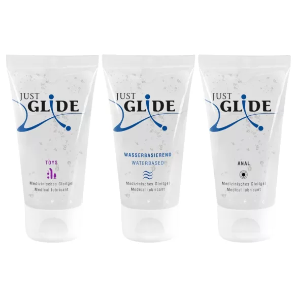 Just Glide - gel lubrificante íntimo - kit com 3x50ml