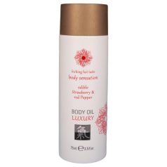   Shiatsu Luxury - óleo de massagem comestível - morango e pimenta vermelha 75ml