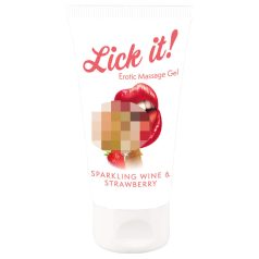   Lick it! - lubrificante beijável 2 em 1 - morango com champanhe 50ml