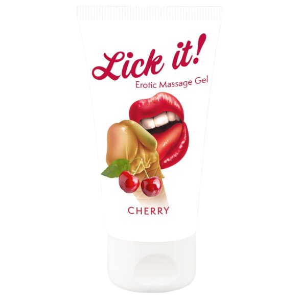 Lick it! - lubrificante comestível 2 em 1 - cereja - 50ml