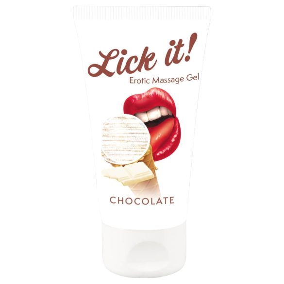 Lick it! - lubrificante comestível 2 em 1 - chocolate branco - 50ml