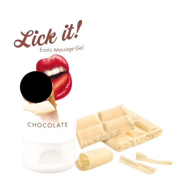 Lick it! - lubrificante comestível 2 em 1 - chocolate branco - 50ml