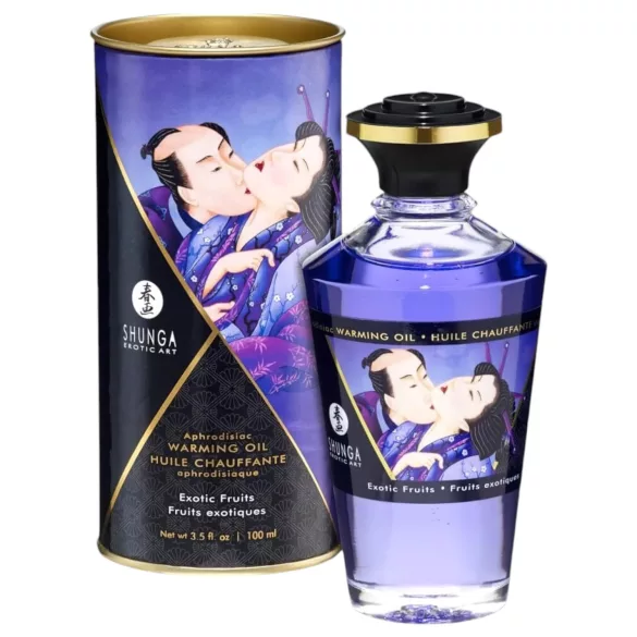 Shunga - óleo de massagem efeito quente - frutas exóticas - 100ml