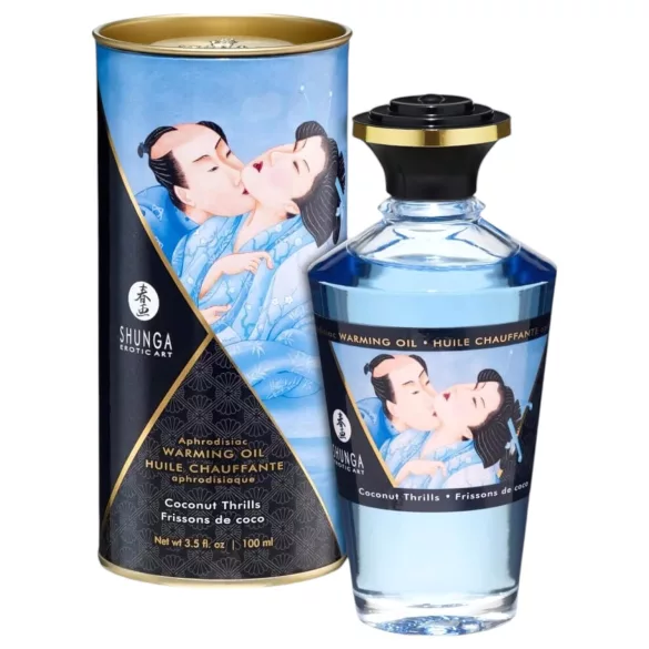 Shunga - óleo de massagem com efeito quente - coco - 100ml