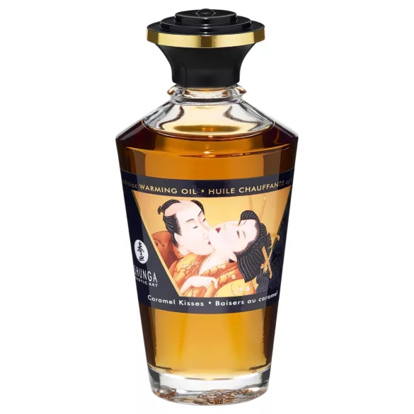 Shunga - óleo de massagem com efeito calor - caramelo - 100ml