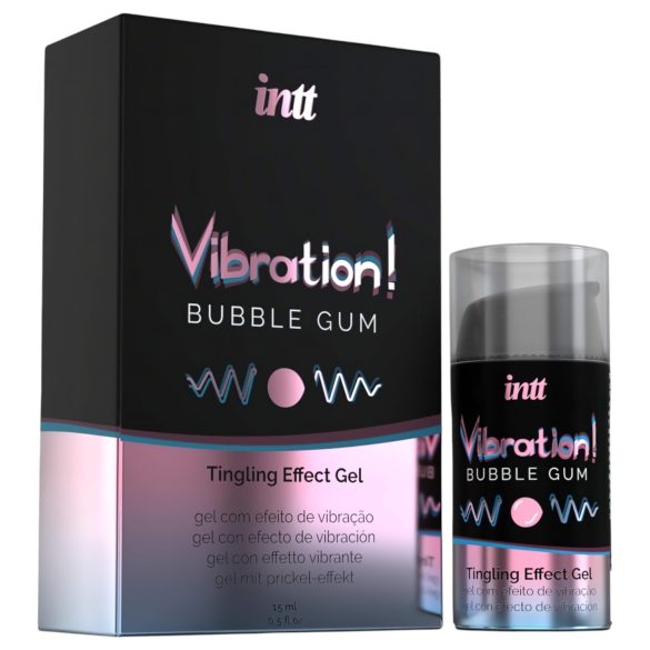 Intt - gel vibrador líquido - efeito vibration - sabor chiclete - 15ml