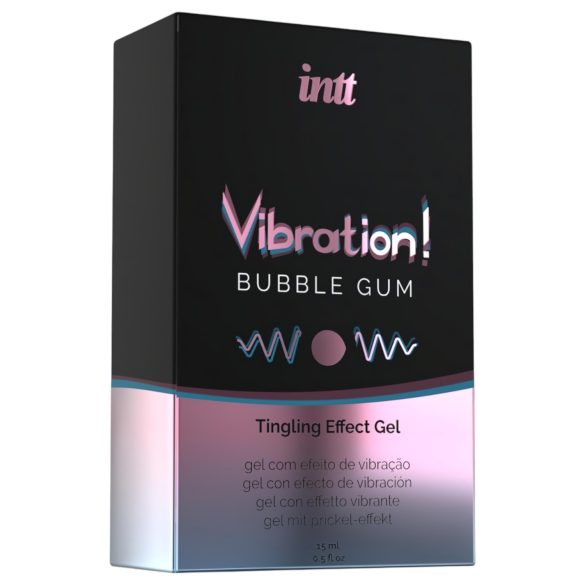 Intt - gel vibrador líquido - efeito vibration - sabor chiclete - 15ml
