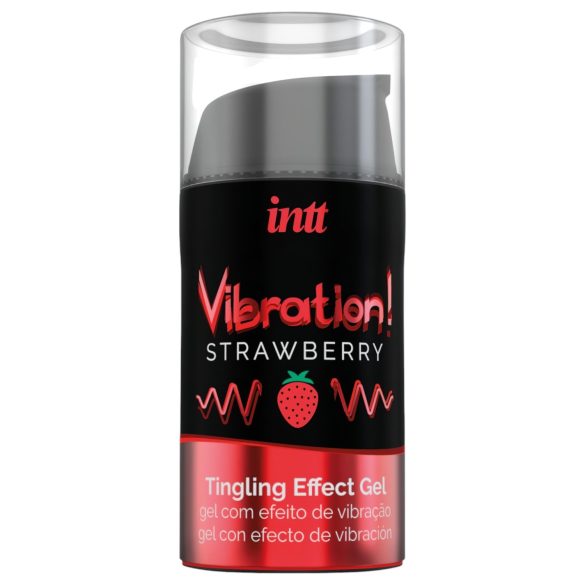 Intt Vibration! - gel vibrador líquido - morango - 15ml