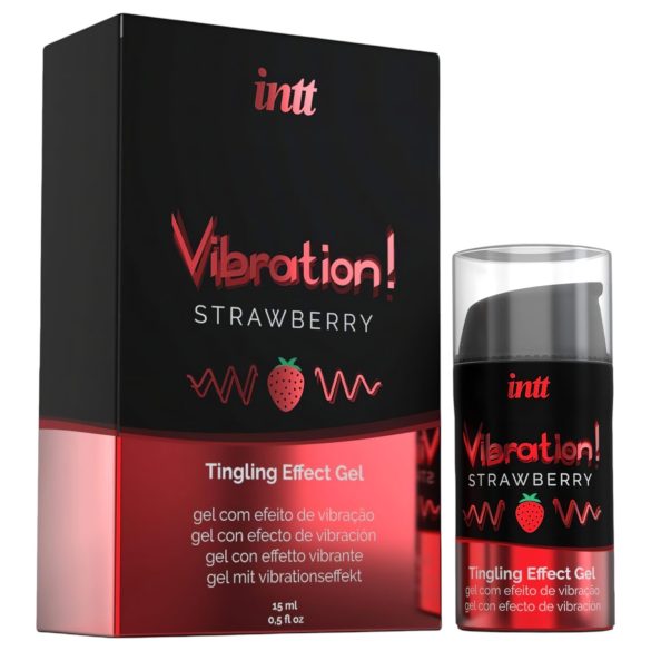 Intt Vibration! - gel vibrador líquido - morango - 15ml