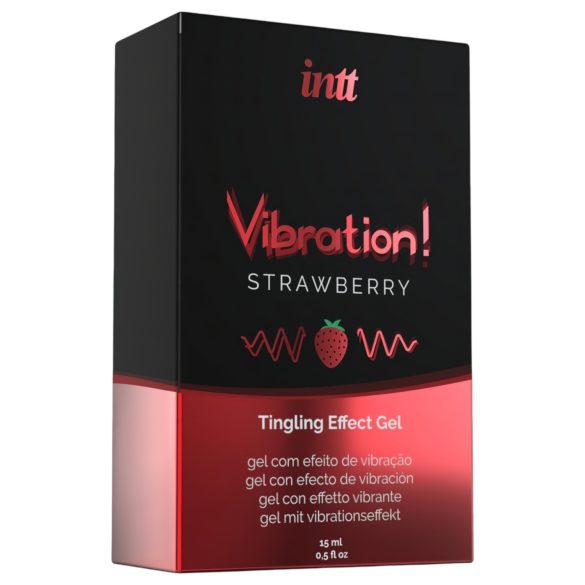 Intt Vibration! - gel vibrador líquido - morango - 15ml